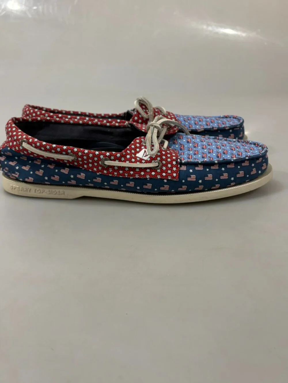 Sperry Vineyard Vines 11 Americana Authentic Flag Whale Original 2Eye Boat Shoes
